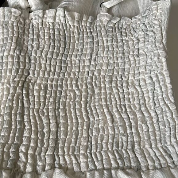 Chaser Ivory Grey Cropped Stripe Wide Leg Jumpsuit Women's Size M NWT - Picture 12 of 16